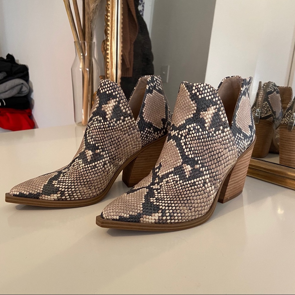Steve Madden snakeskin booties